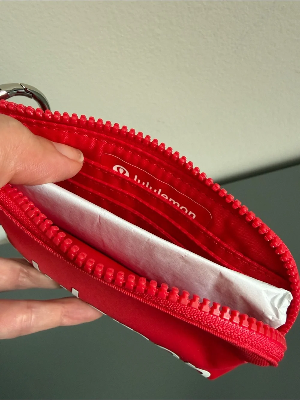 Lululemon Red Clippable Card Pouch - NWT